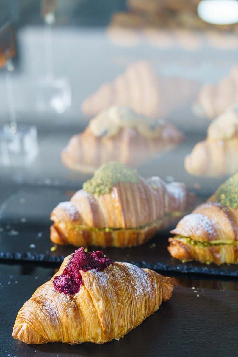 Croissants at a craft bakery
