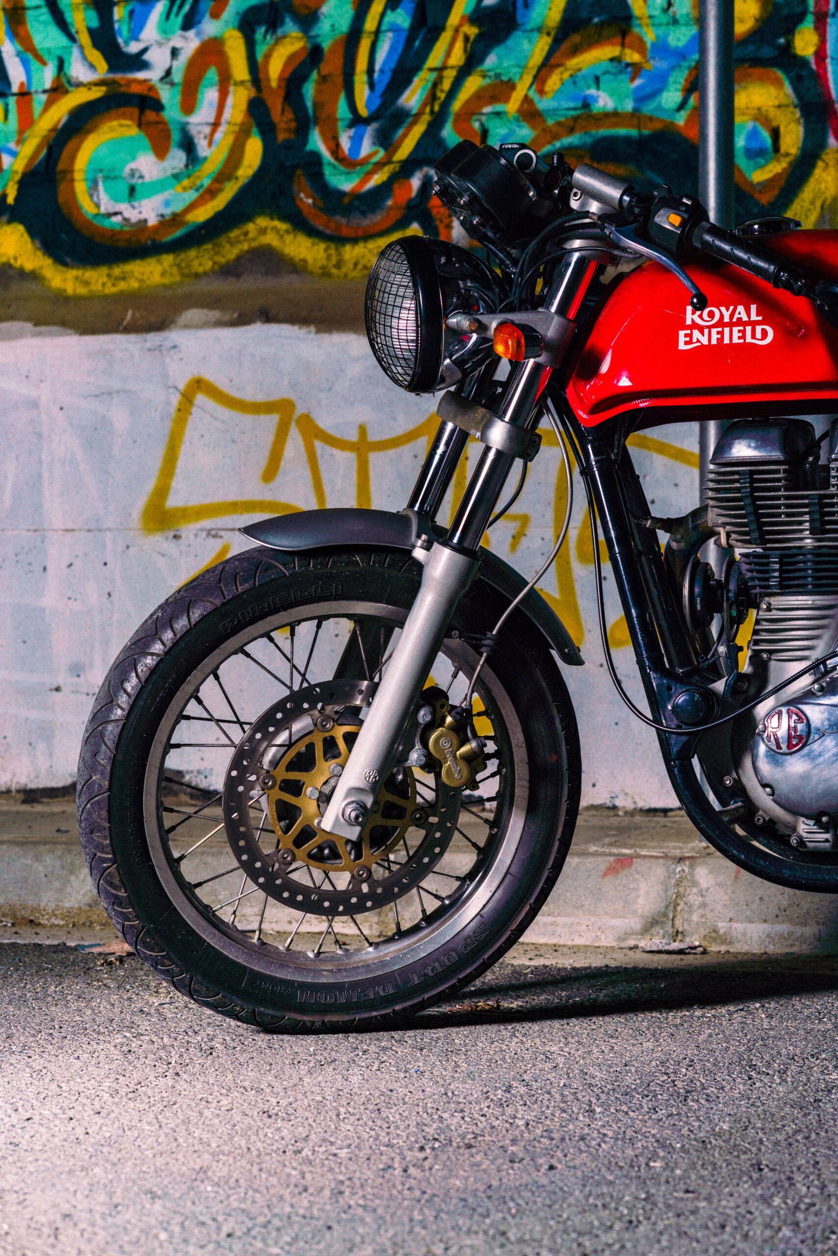 May & Co. Design LTD Motorbike Photography - Royal Enfield GT535 downtown Nicosia, Cyprus