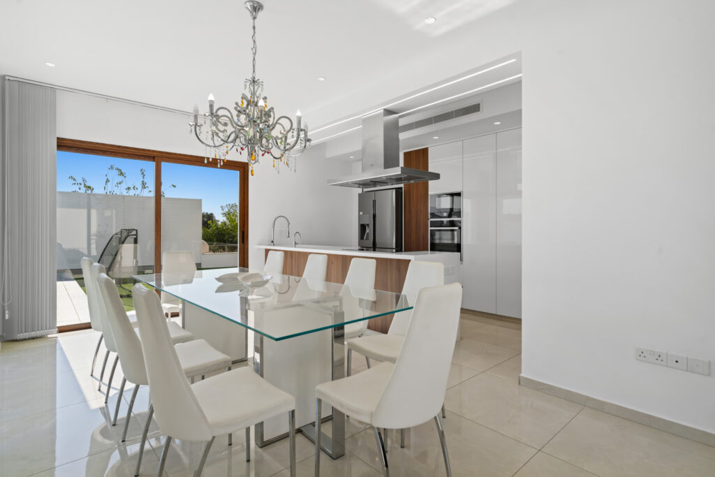 Dining room and kitchen in Villa, Cyprus